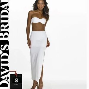 NWT David’s Bridal long white control slip